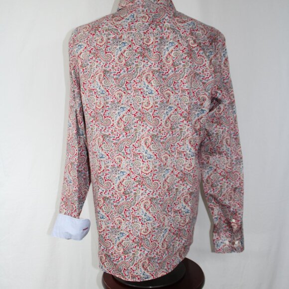 Chaps Women's No Iron  Multicolor 100 % Cotton Long Sleeve Button Shirt Size L - Picture 7 of 10
